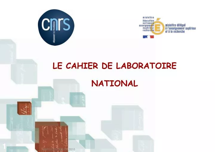 Page De Garde Cahier De Laboratoire PPT - LE CAHIER DE LABORATOIRE NATIONAL PowerPoint Presentation, free