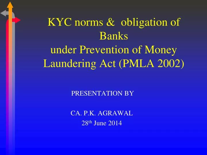 Ppt Kyc Norms Obligation Of Banks Under Prevention Of Money Laundering Act Pmla 2002 Powerpoint Presentation Id 5052566