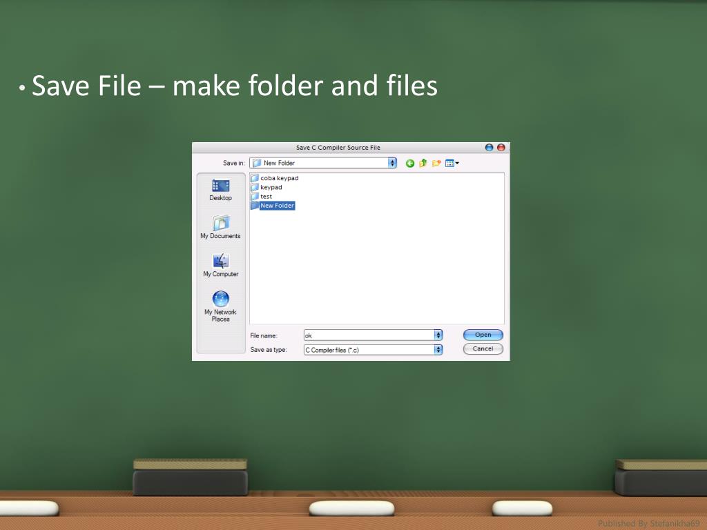 Make файлы. Save file. Save this file