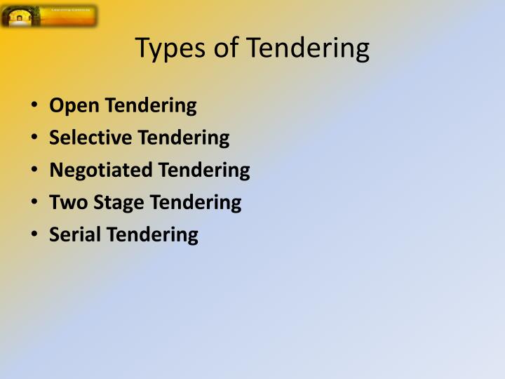 Define Serial Tendering Define Serial Tendering