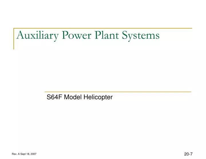 PPT Auxiliary Power Plant Systems PowerPoint Presentation, free