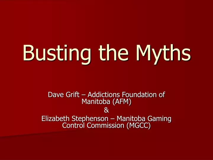 busting the myths n.