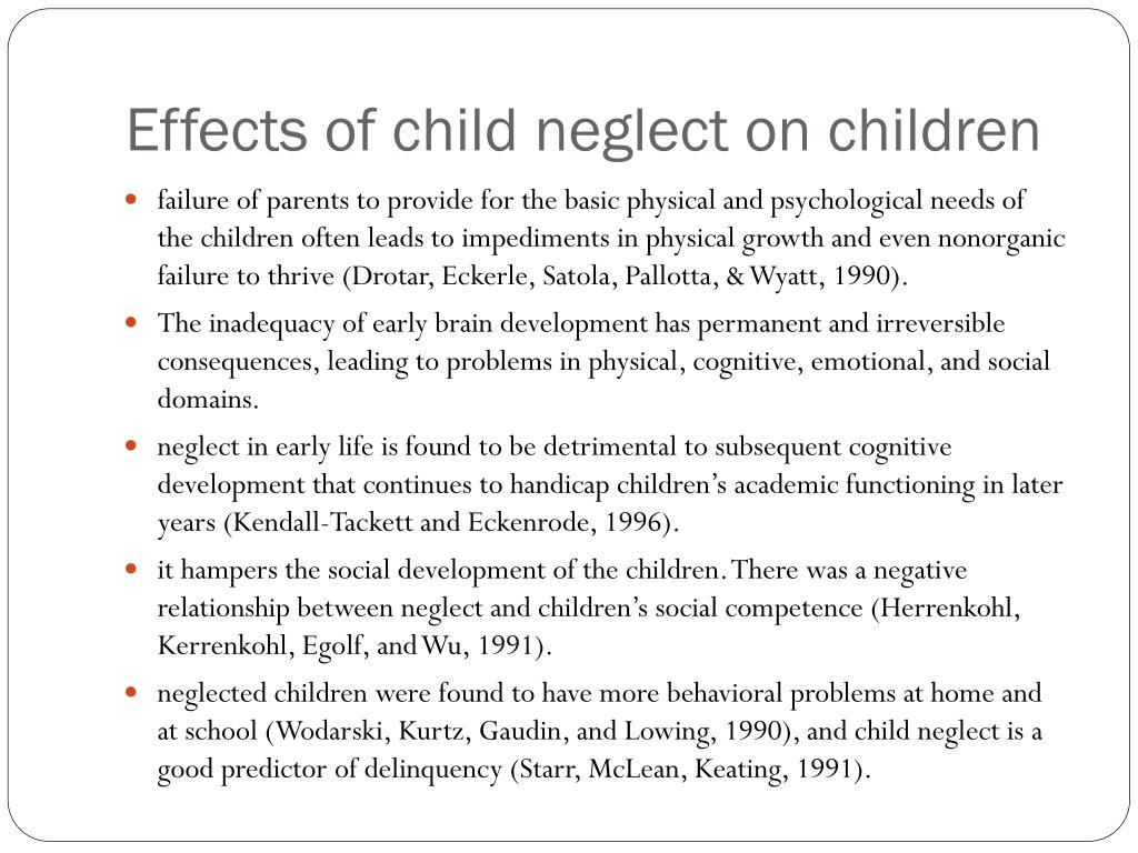 essay on effects of child neglect