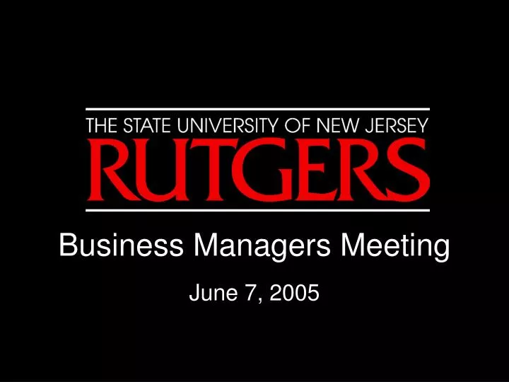business managers meeting n.