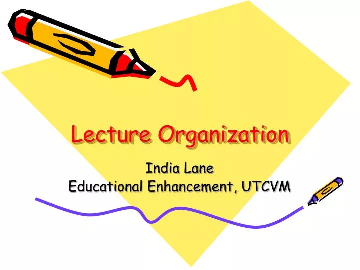 lecture organization n.