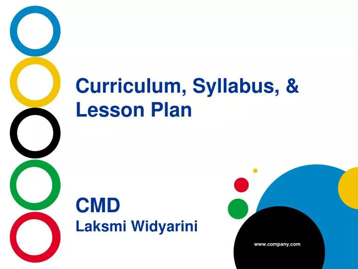 PPT - Curriculum, Syllabus, & Lesson Plan CMD Laksmi Widyarini ...
