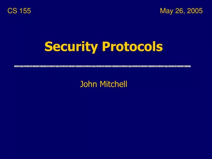 create a presentation on security protocols