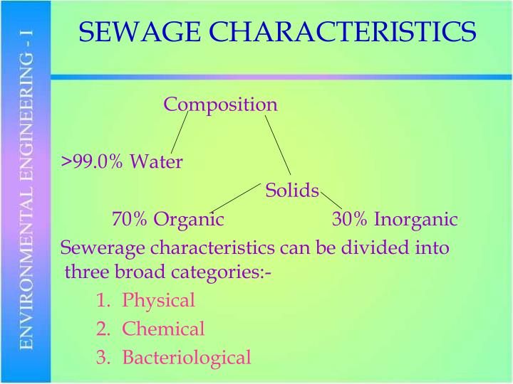 PPT SEWAGE CHARACTERISTICS PowerPoint Presentation ID5059312