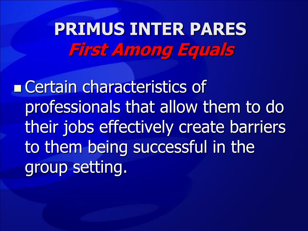 Primus inter