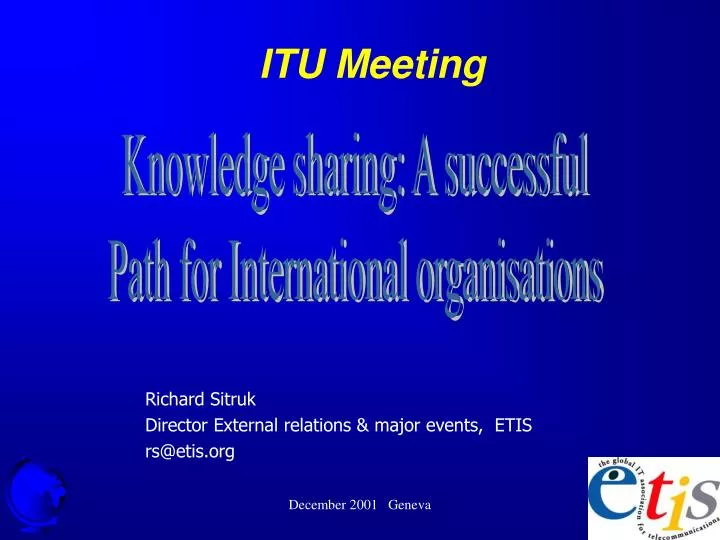 PPT ITU Meeting PowerPoint Presentation, free download ID5059997