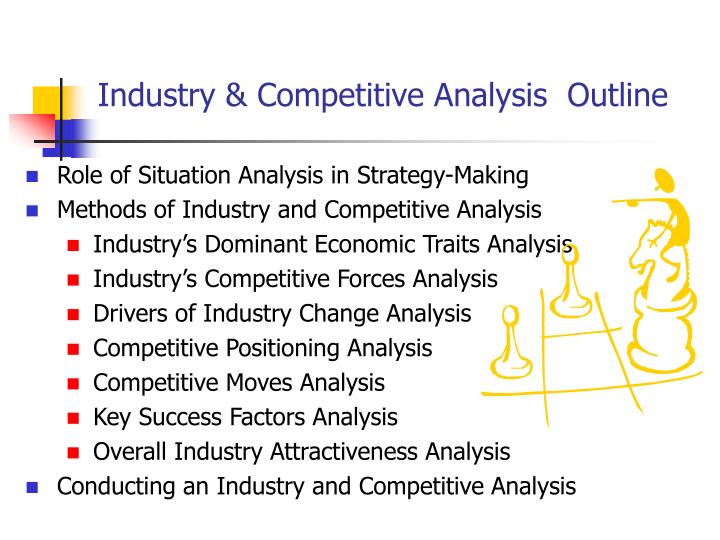 industry competitive analysis The competitive analysis section of your business plan is devoted to analyzing your competition--both your current competition and potential competitors who might enter your market. industry competitive analysis The competitive analysis section of your business plan is devoted to analyzing your competition--both your current competition and potential competitors who might enter your market.