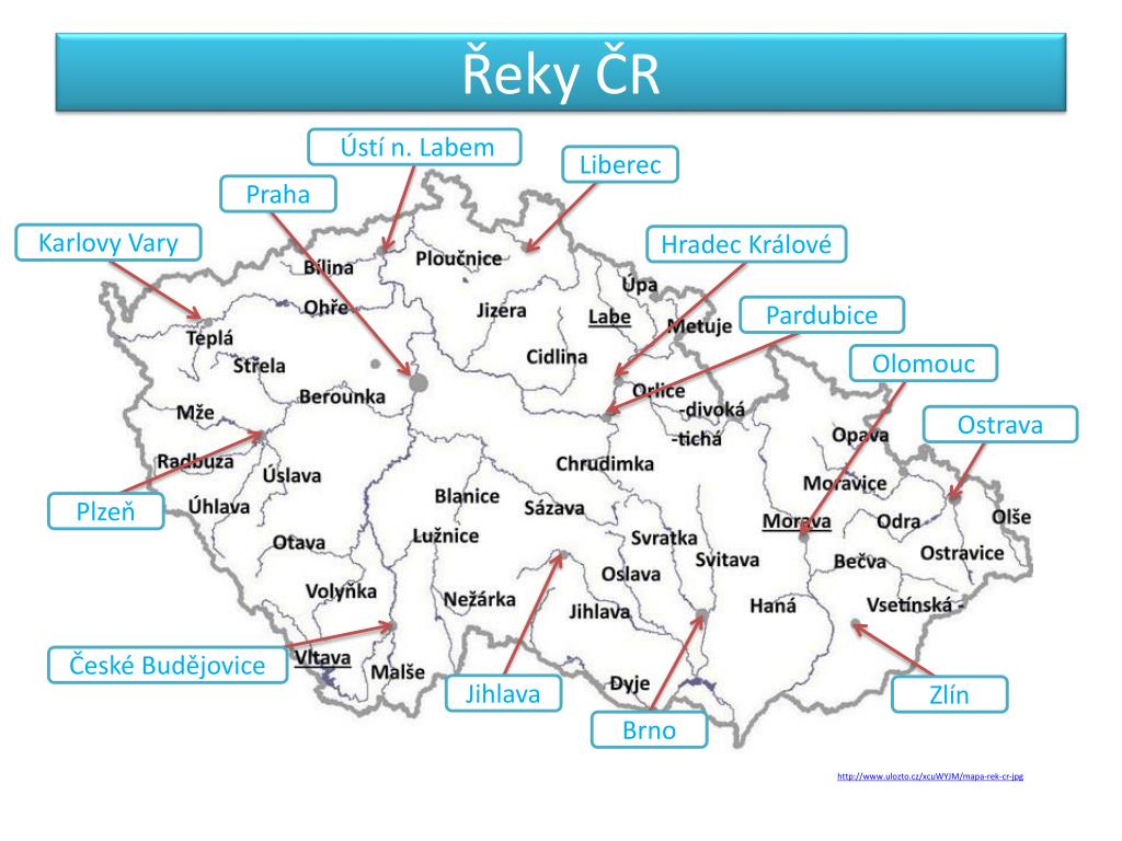 Mapa Ceske Republiky Reky