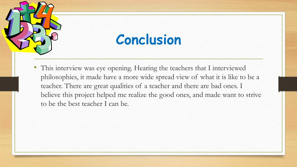 conclusion for interview presentation