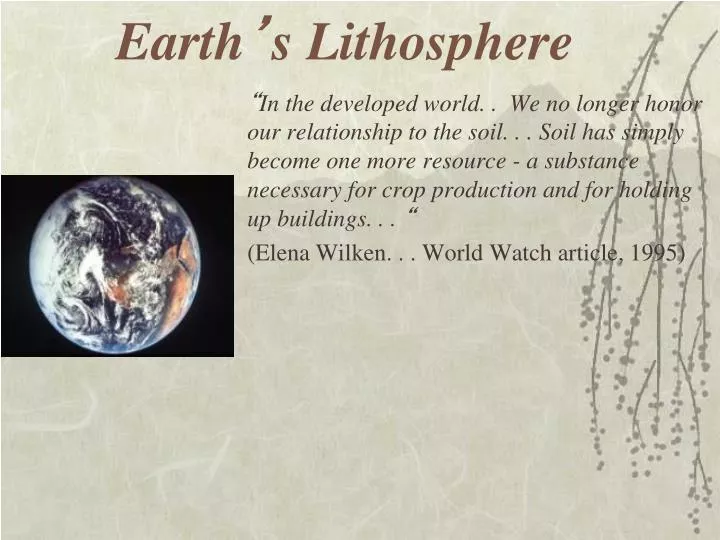 earth s lithosphere n.