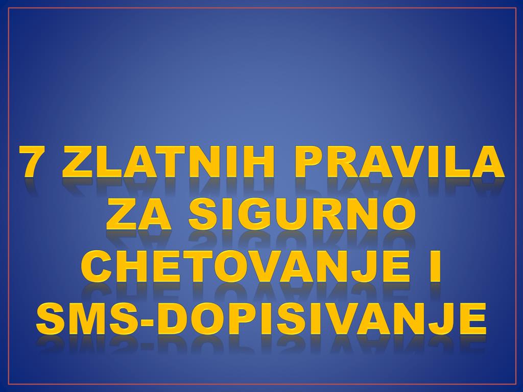 Dopisivanje s drugima kad si