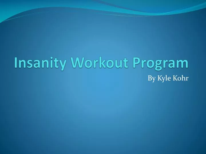 insanity workout program n.