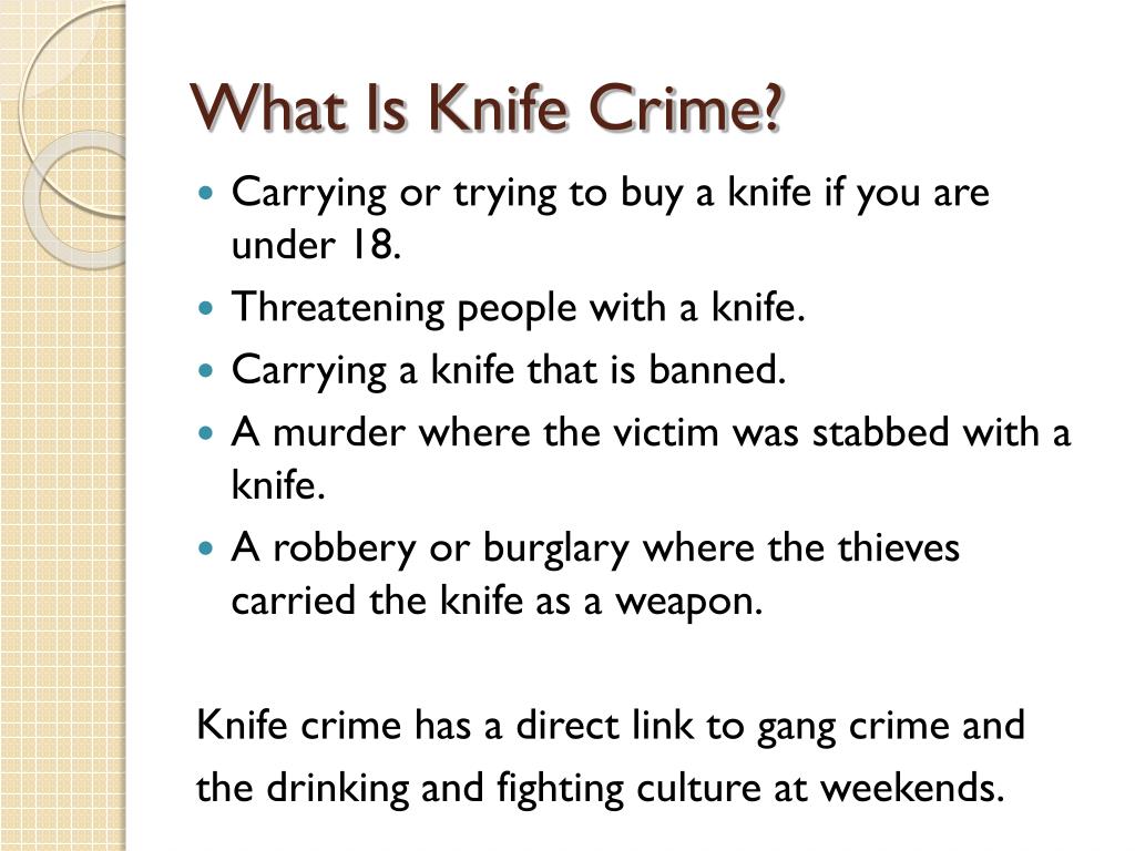 case study about knife crime