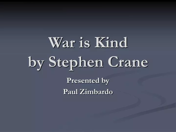 war is kind stephen crane summary