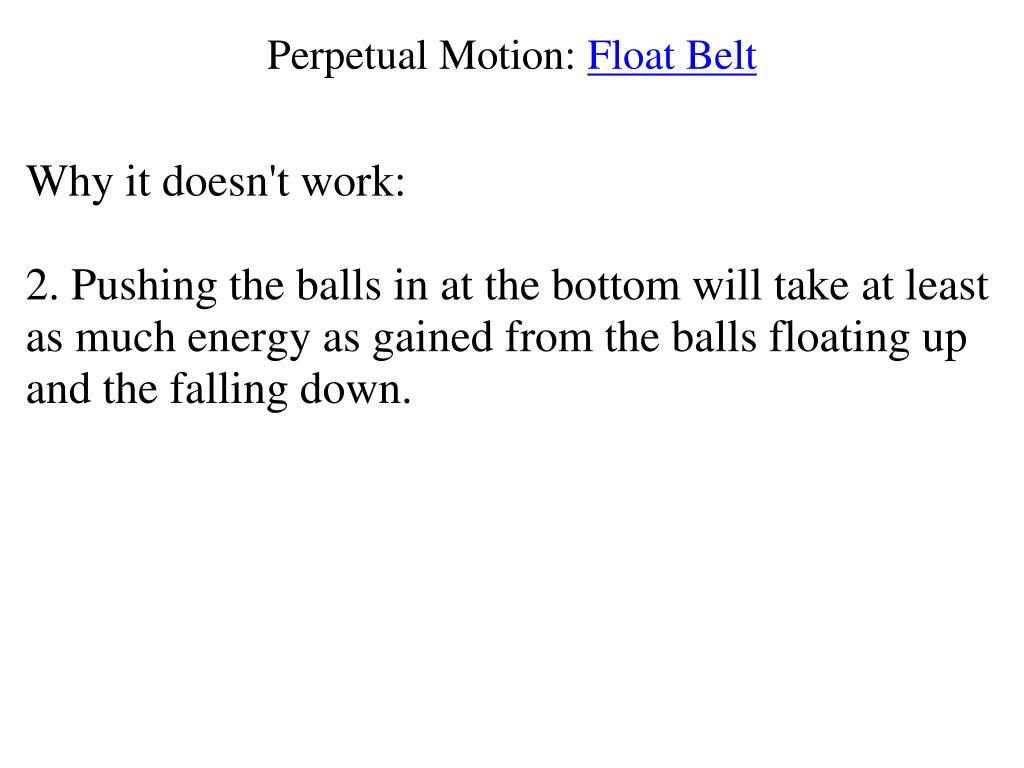 PPT Special Topic Perpetual Motion & The Laws of Thermodynamics
