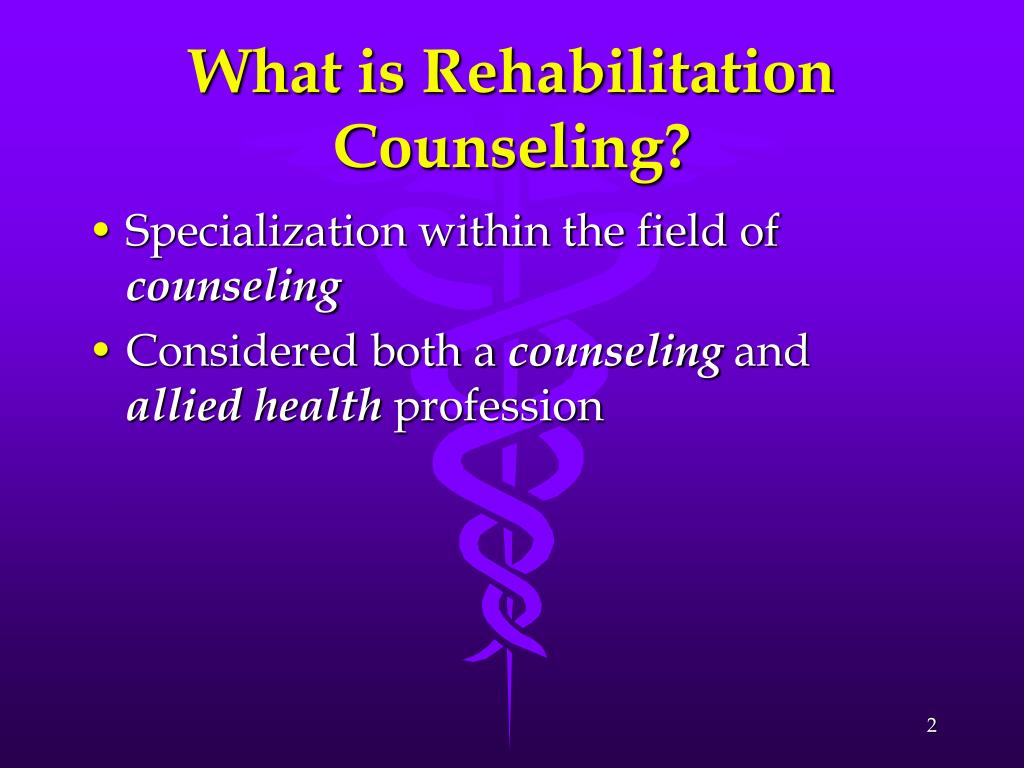 rehabilitation counseling definition