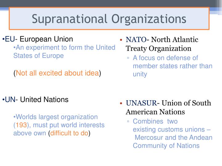 ppt learning goal 5 powerpoint presentation id 5073885 supranational organizations