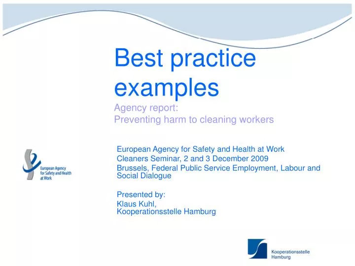 best practice examples agency report preventing harm to cleaning workers n.