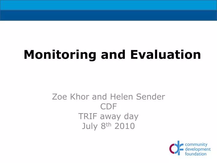 monitoring and evaluation n.
