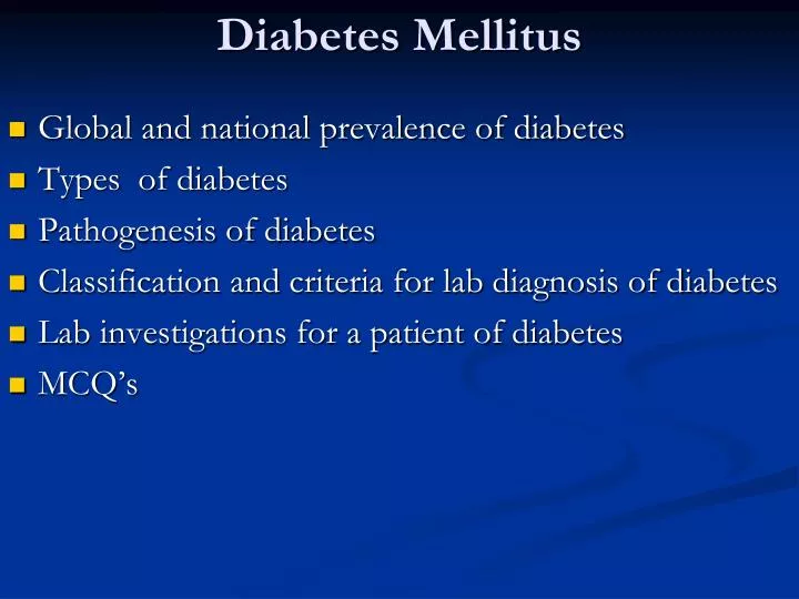 diabetes mellitus ppt)