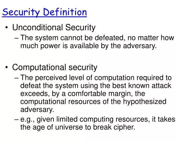PPT - Security Definition PowerPoint Presentation, free download - ID ...