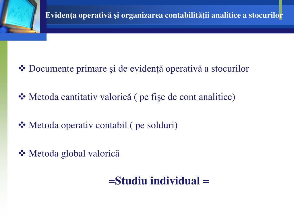 PPT - Contabilitate fi n anciară: CONTABILITATEA STOCURILOR prof.univ.dr.  Adriana Tiron Tudor PowerPoint Presentation - ID:5075625