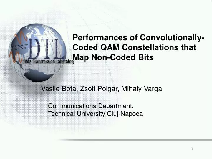 performances of convolutionally coded qam constellations that map non coded bits n.