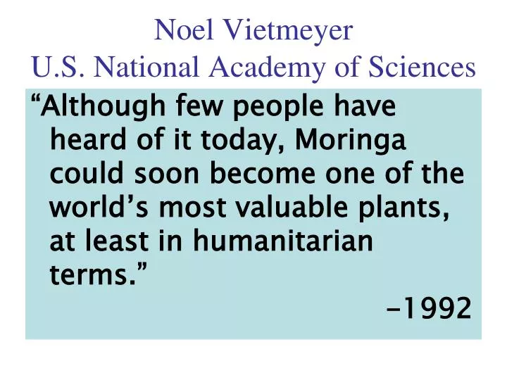 noel vietmeyer u s national academy of sciences n.