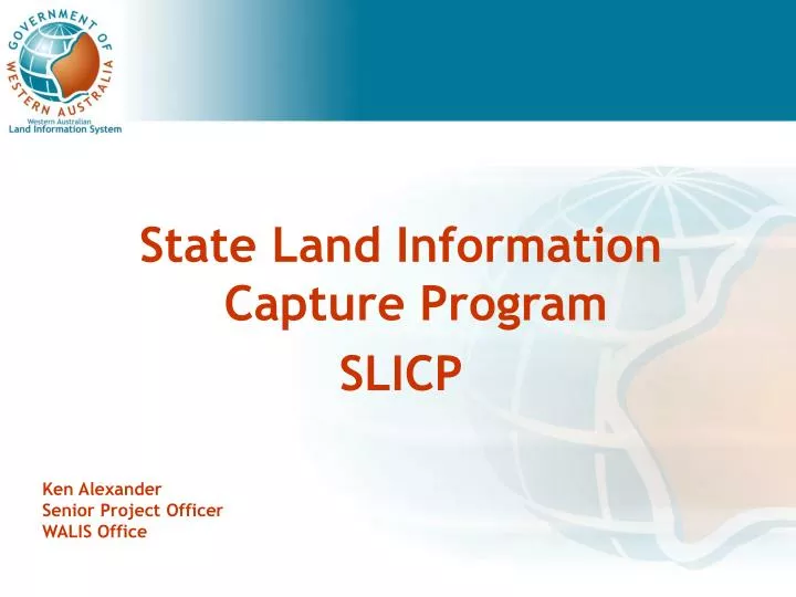 PPT - State Land Information Capture Program SLICP PowerPoint ...