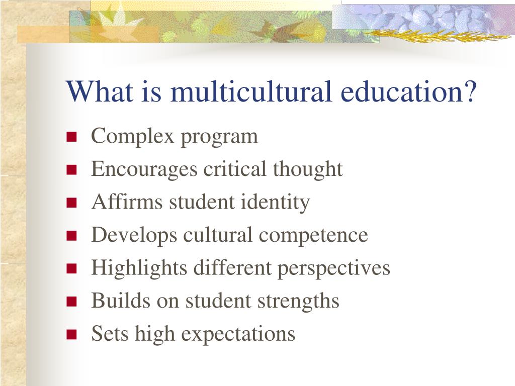 thesis on multicultural education