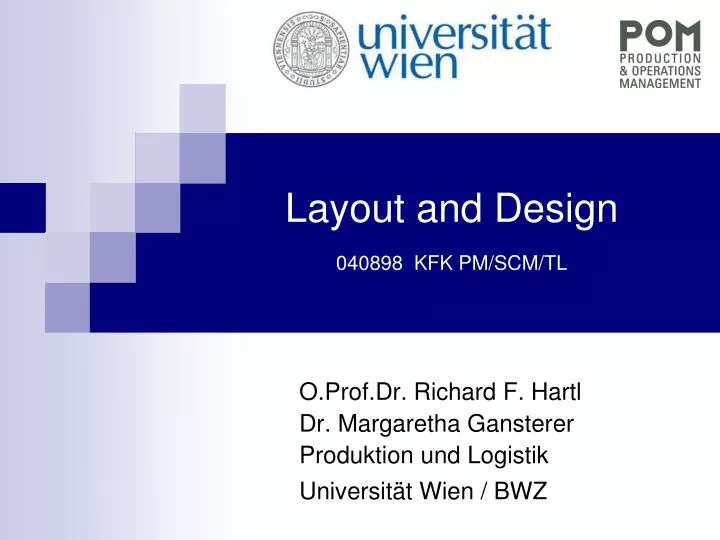 PPT - Layout and Design 040898 KFK PM/SCM/TL PowerPoint Presentation ...