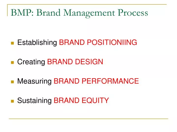 bmp brand management process n.