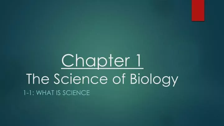 PPT - Chapter 1 The Science Of Biology PowerPoint Presentation, Free ...