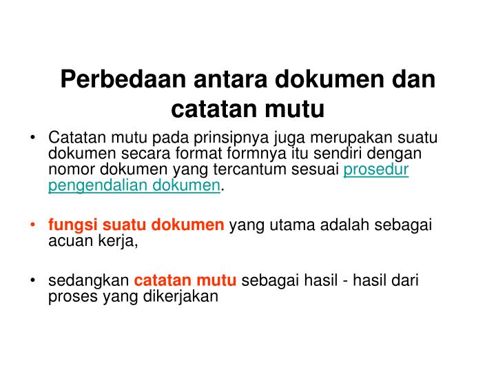 PPT - Pertemuan 11 Catatan Mutu PowerPoint Presentation 