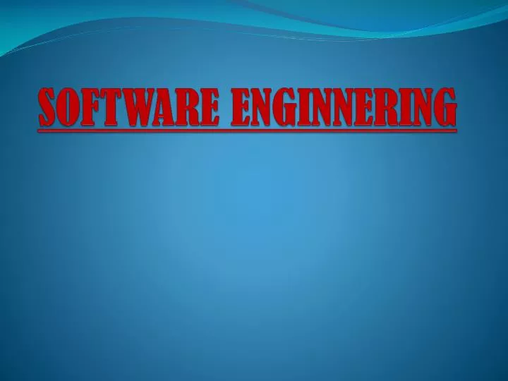 PPT SOFTWARE ENGINNERING PowerPoint Presentation Free Download ID 