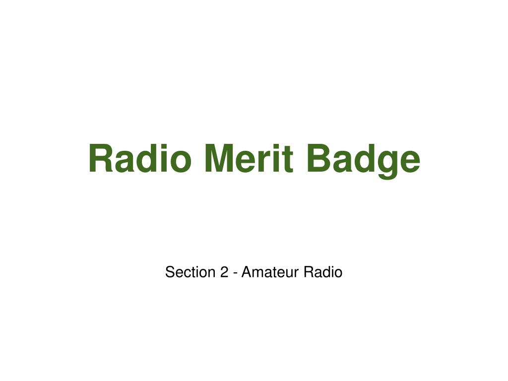 PPT - Radio Merit Badge PowerPoint Presentation, free download photo