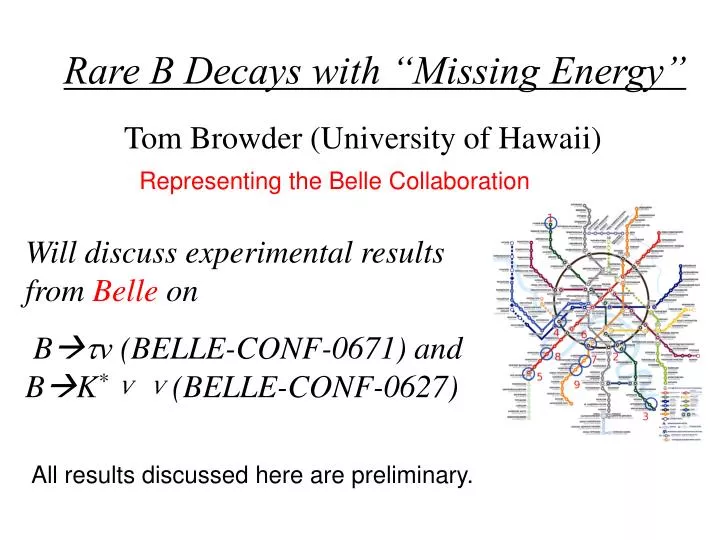 PPT - Rare B Decays With “Missing Energy” PowerPoint Presentation, Free ...