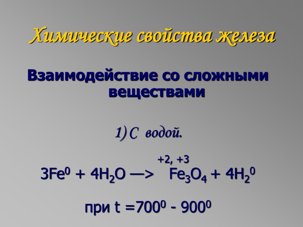 Химические свойства железа 9 класс химия