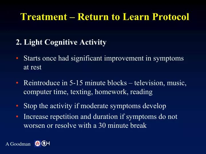 treatment return to learn protocol n.
