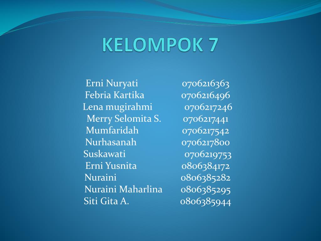 PPT - KELOMPOK 7 PowerPoint Presentation, free download - ID:5087613