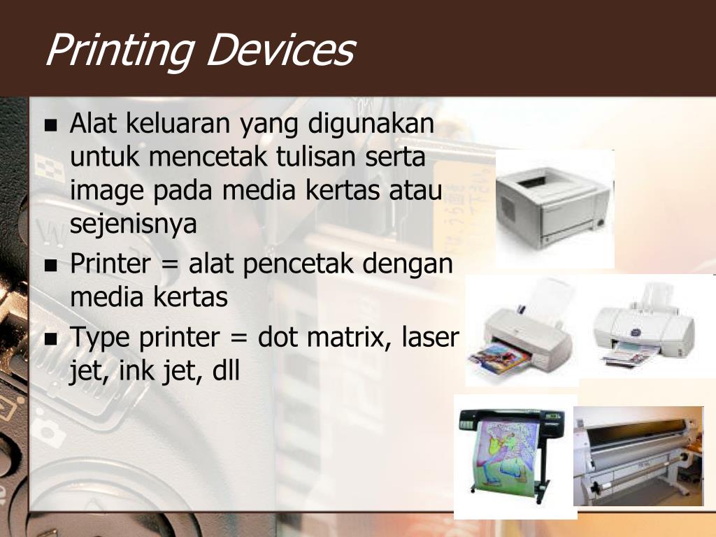 Types of printers. Printing device ֆլըեռ.