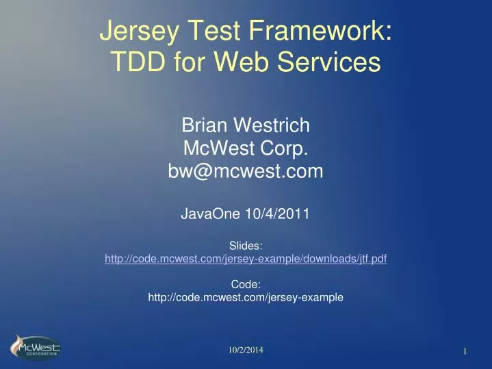 jersey test framework tdd for web services n.