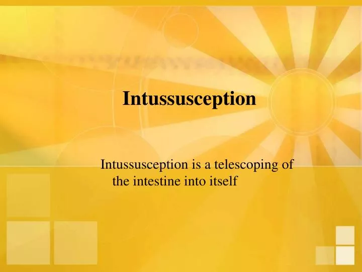 intussusception n.