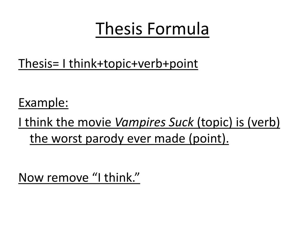 thesis formula heimler