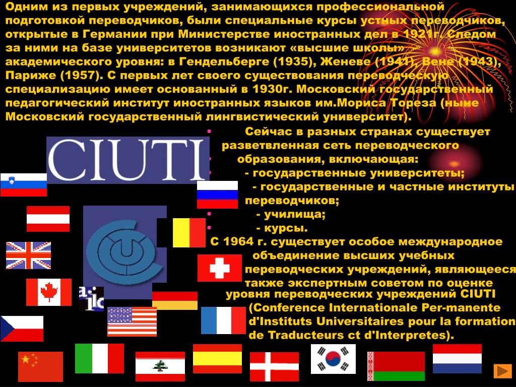 Существует перевод. Профподготовка Переводчика. Международное объединение высших учебных переводческих учреждений.