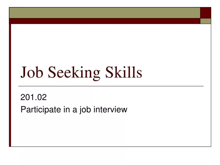 job seeking skills n.